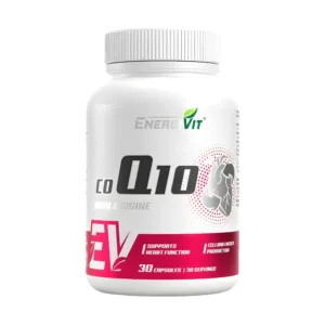 EnergiVit Coenzyme Co-Q10 98.3% 100mg+Inosine 98% 518mg / Vit.A 1.2mg 134% DV / Vit.E 10mg 67% DV / 60 capsules / 60 serving