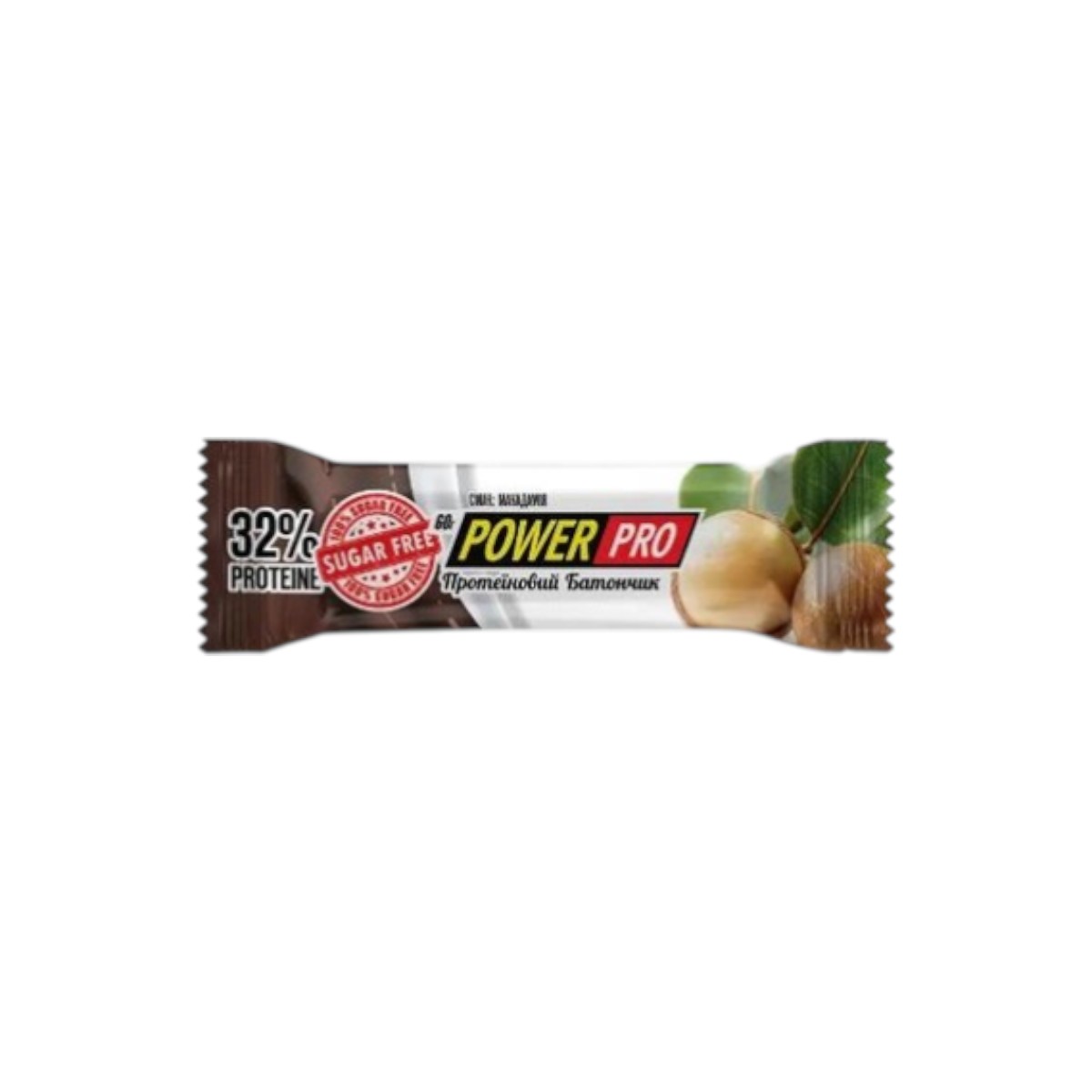 Батончики Power Pro 32% Sugar Free Nutella Макадамія / 60 g