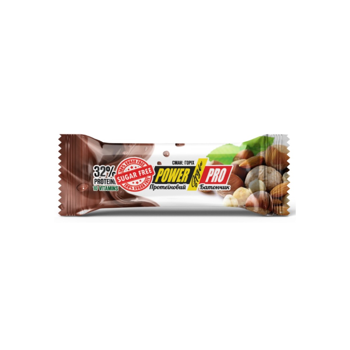 Батончики Power Pro 32% Sugar Free Nutella Горіх / 60 g