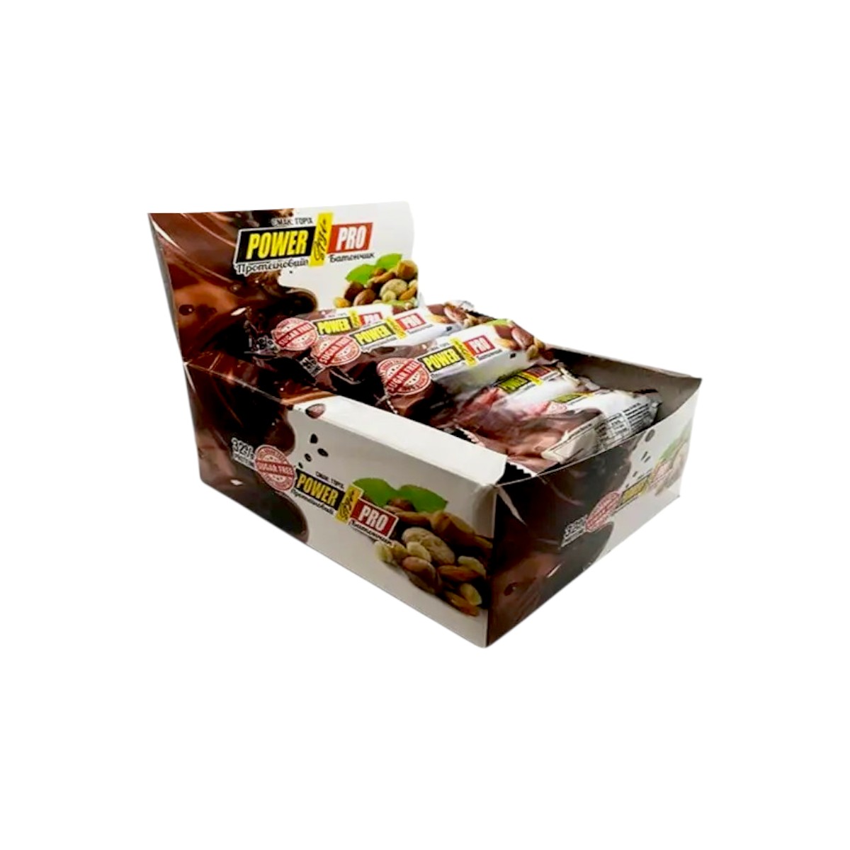 Батончики Power Pro 36 % Nutella Фісташкове праліне / 60 g / 20шт