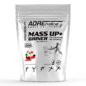 Adrenaline Sport Nutrition Мass Up+ 10% protein+ 5 g creatine+ 3 g glutamine+1 g taurine / 1800 g - Йогурт-вишня