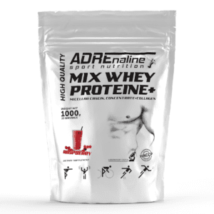 Протеїн Adrenaline Sport Nutrition Mix Whey Protein + Micellar Casein + Concentrate + Collagen 1000 грам - Йогурт-малина