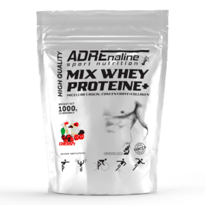 Протеїн Adrenaline Sport Nutrition Mix Whey Protein + Micellar Casein + Concentrate + Collagen 1000 грам - Йогурт-вишня
