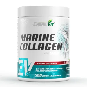 EnergiVit Marine Collagen+Vitamin C / Нігті / Волосся / Шкіра 25 порцій по 20 грам - Вишня