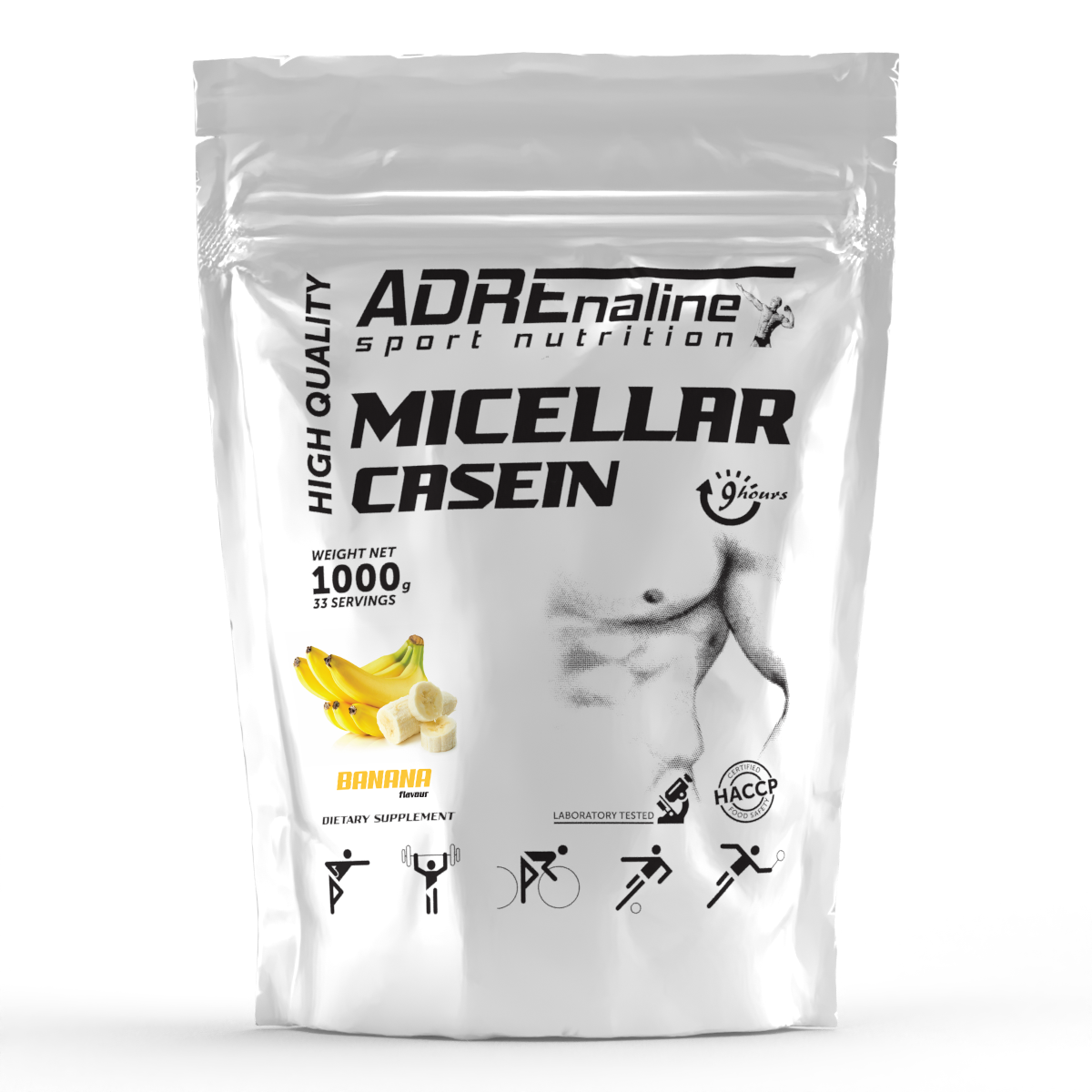Казеїн Adrenaline Sport Nutrition Micellar Сasein / 1000 g з смаком