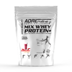 Протеїн Ізолят Комплексний Adrenaline Mix Whey Protein + Collagen / 1 кг - Йогурт-малина