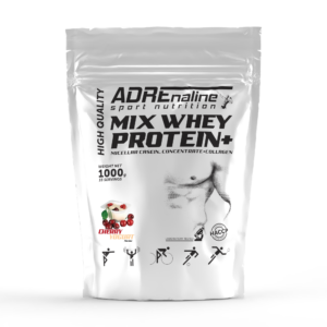 Протеїн Ізолят Комплексний Adrenaline Mix Whey Protein + Collagen / 1 кг - Йогурт-вишня