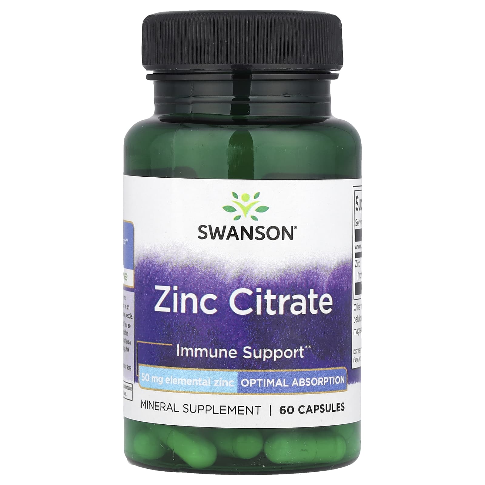 Swanson Zinc Citrate 50mg /  60caps