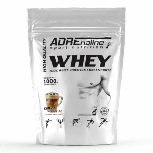Протеїн Adrenaline Sport Nutrition Whey Protein Concentrate 78.3% PROTEIN / 1000 g з смаком - Лате