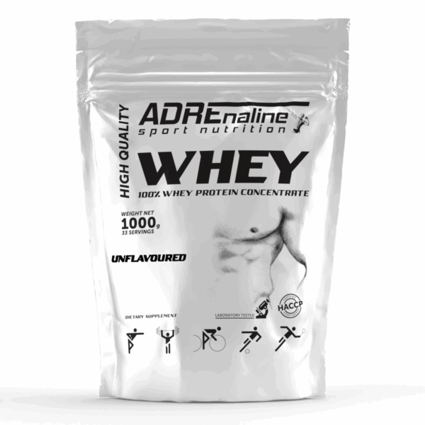 Протеїн Adrenaline Sport Nutrition Whey Protein Concentrate 82% PROTEIN / 1000 g без смаку