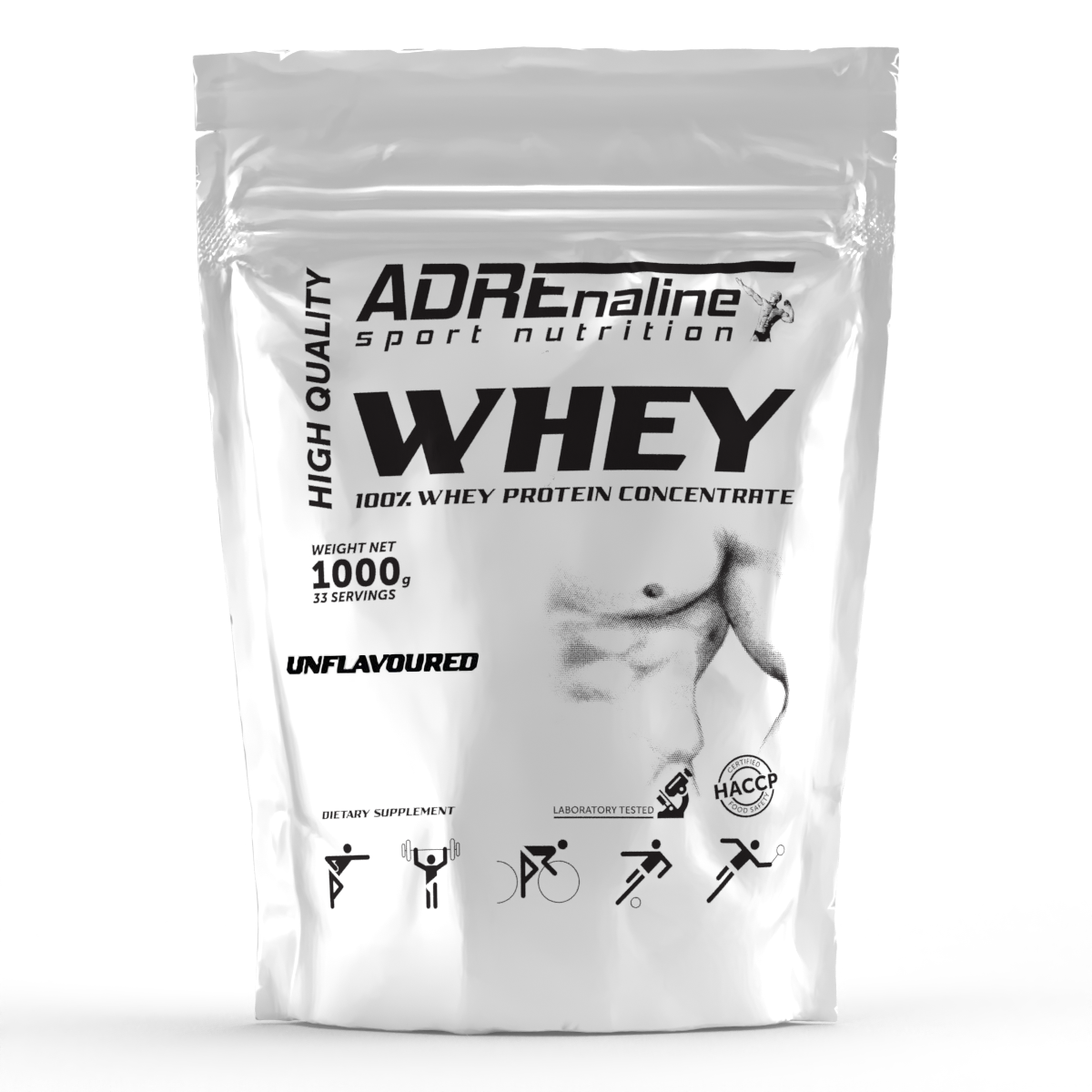 Протеїн Adrenaline Sport Nutrition Whey Protein Concentrate 82% PROTEIN / 1000 g без смаку