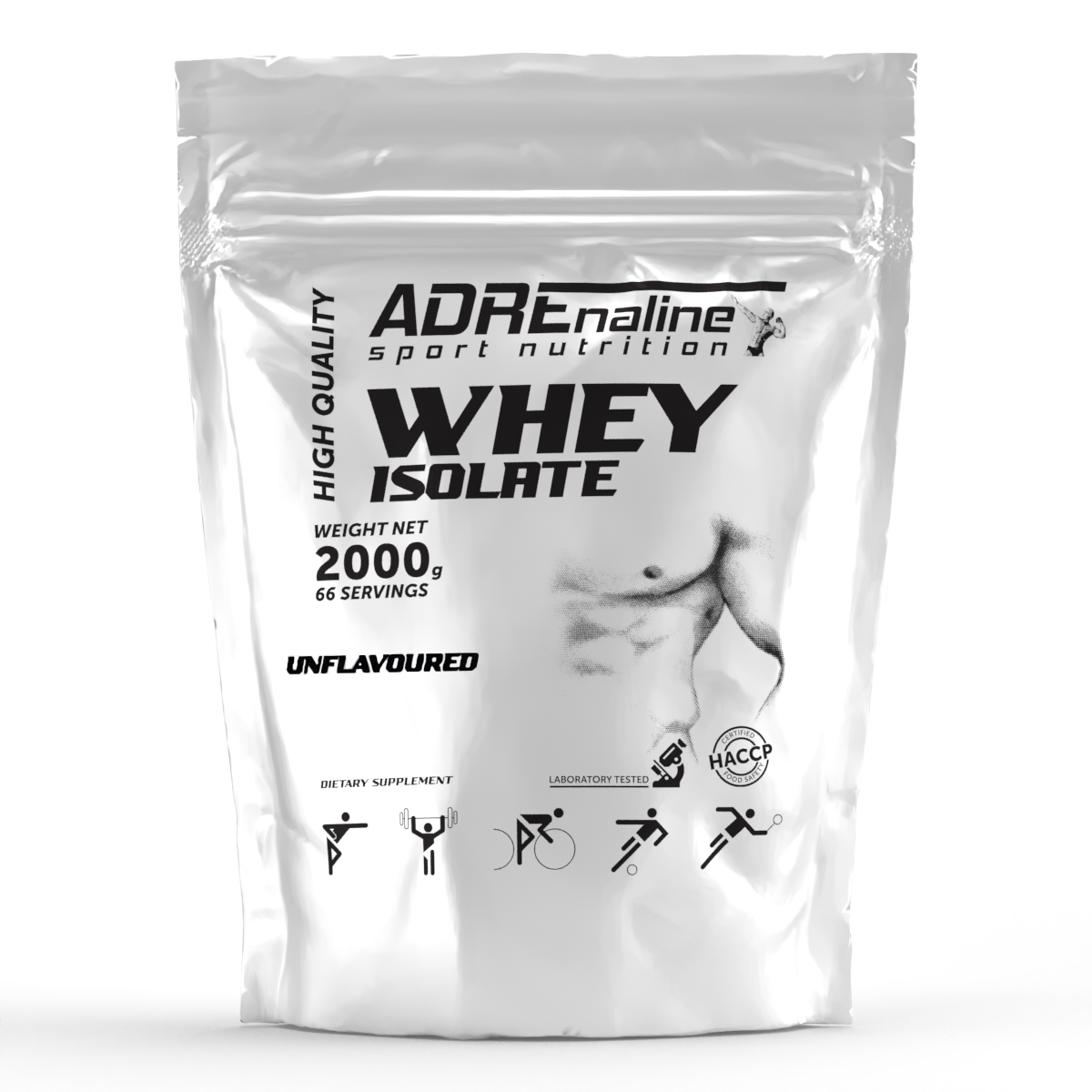 Протеїн Adrenaline Sport Nutrition Whey Protein Concentrate 82% PROTEIN / 2000 g без смаку