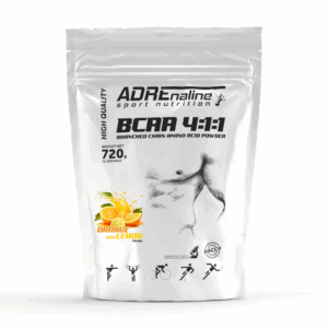 Adrenaline Sport Nutrition BCAA 4:1:1 Branched Chain Amino ACID Powder / 720 g