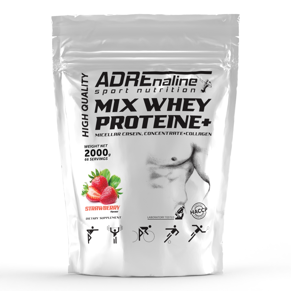 Протеїн Adrenaline Sport Nutrition Mix Whey Protein + Micellar Casein + Concentrate + Collagen 2000г зі смаком
