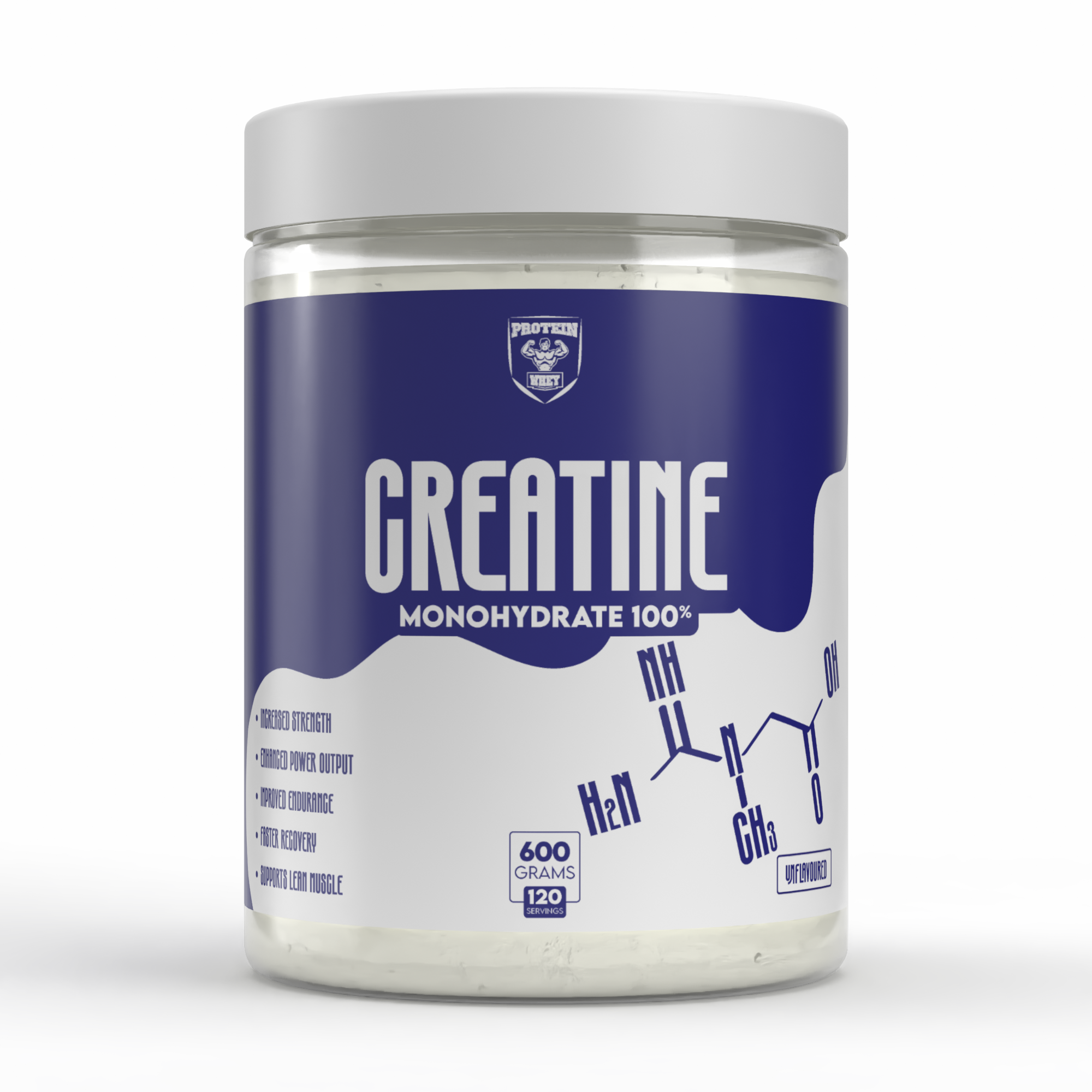 Креатин Protein Whey Creatine Monohydrate 100% / Без смаку / 600г