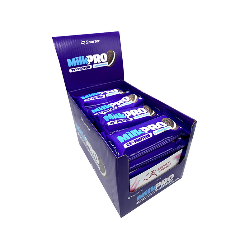Батончик Sporter MilkPro 29% Печиво / 60 г / 24шт