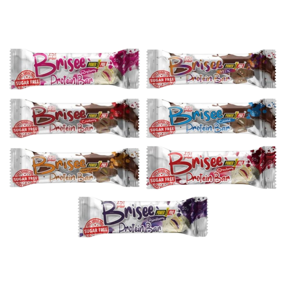 Батончики Power Pro 25% Brisee Protein Bar Sugar Free / 55 g